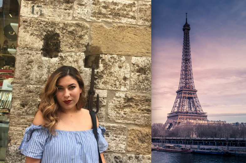 Juliana Corrales and the Eiffel Tower
