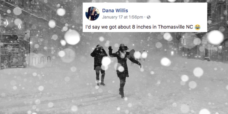 This Woman Found The Most Hilariously NSFW Way To Measure The Amount Of Snow In Her Yard