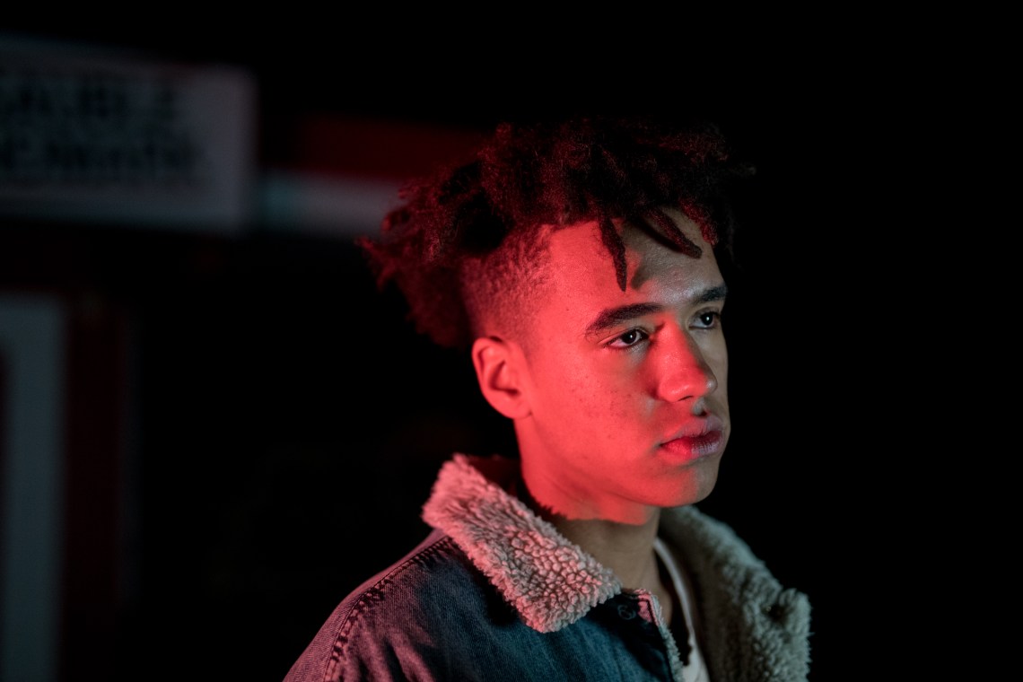 man at night