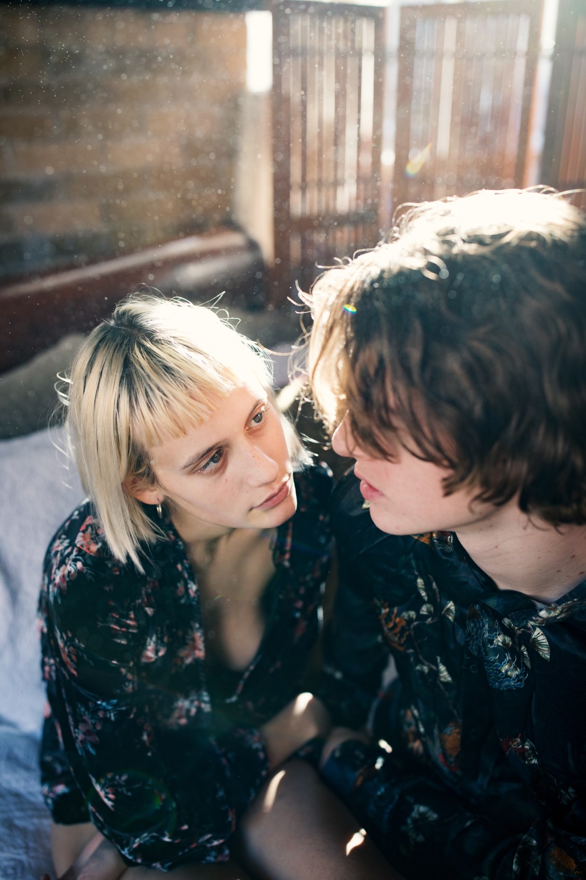 couple staring at each other
