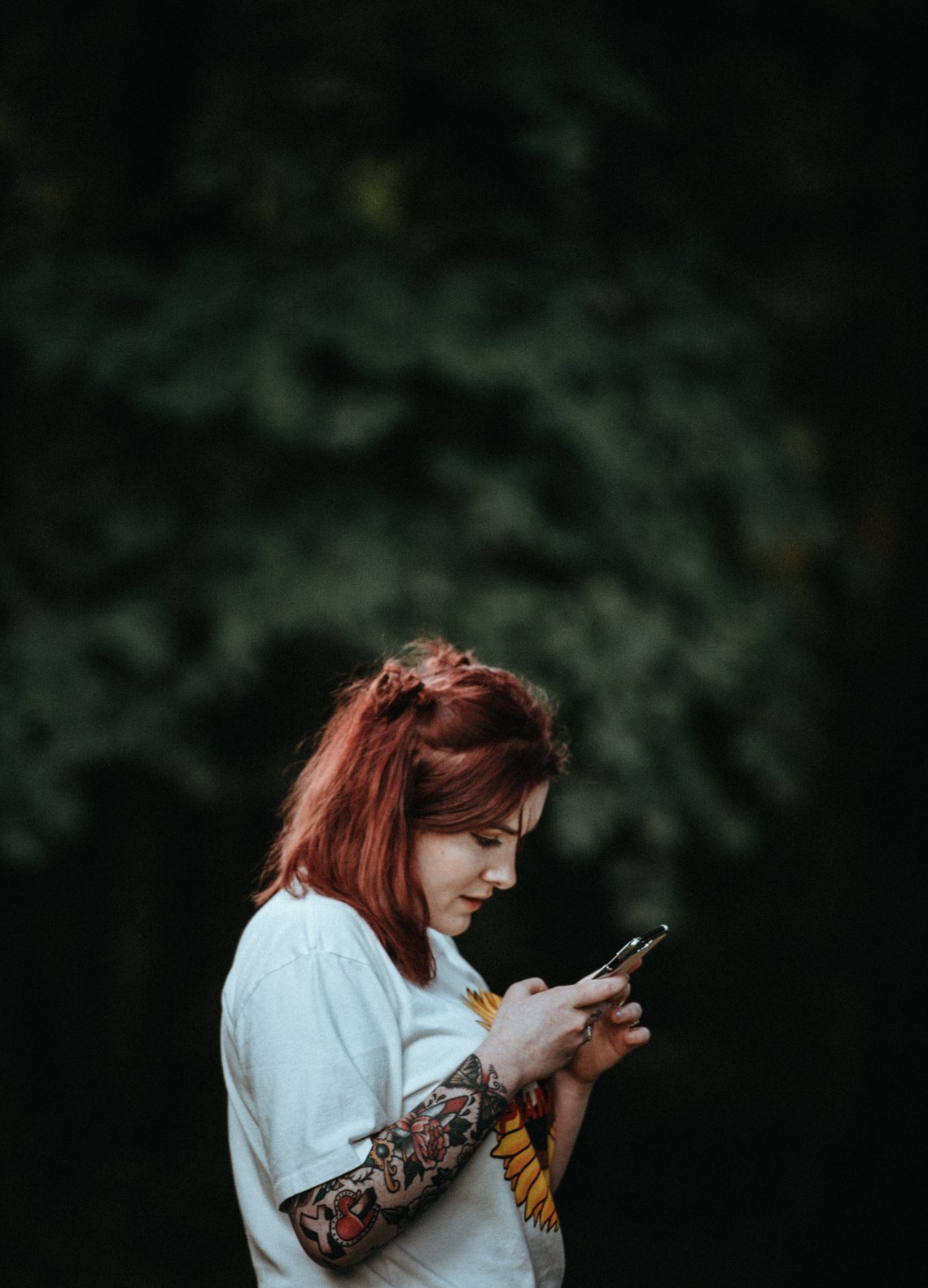 A girl texting
