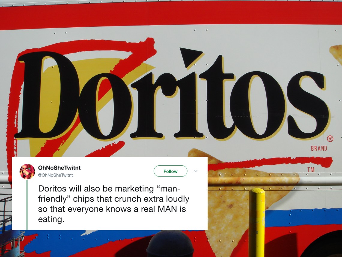 A Doritos car and a tweet about lady chips