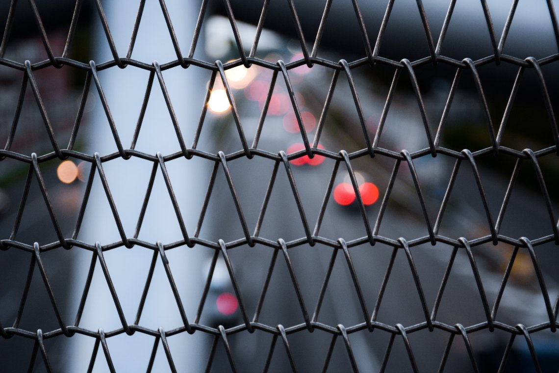 A fence surrounding a prison