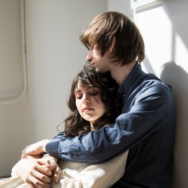 couple cuddling