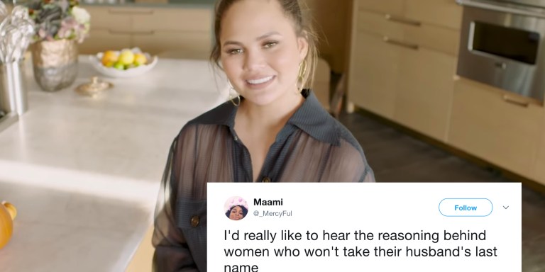 Chrissy Teigen Hilariously Shut Down This Tweet Criticizing Women For Not Taking Their Husband’s Last Name
