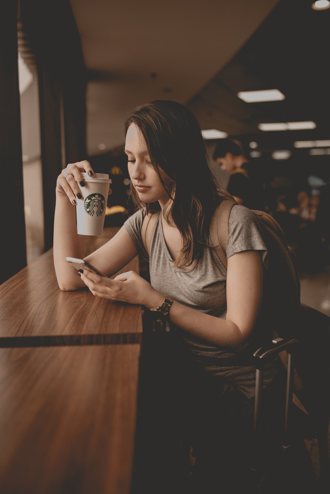 A girl with depression