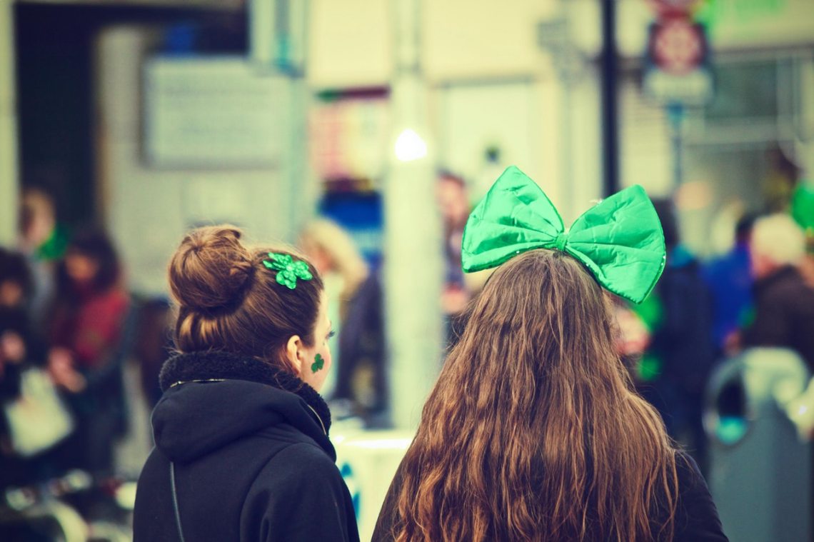 Girls on Saint Patrick's Day