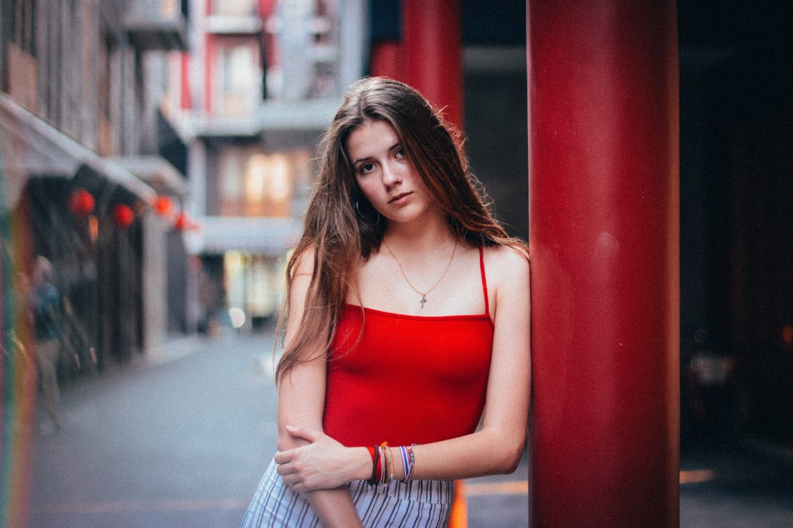 A girl ready to fight