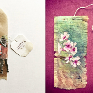 This Artist Turns Old Tea Bags Into Stunning Paintings And People On Twitter Are In Awe