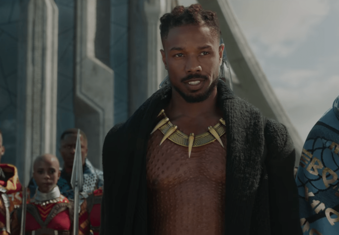 Michael B. Jordan as Killmonger in Black Panther