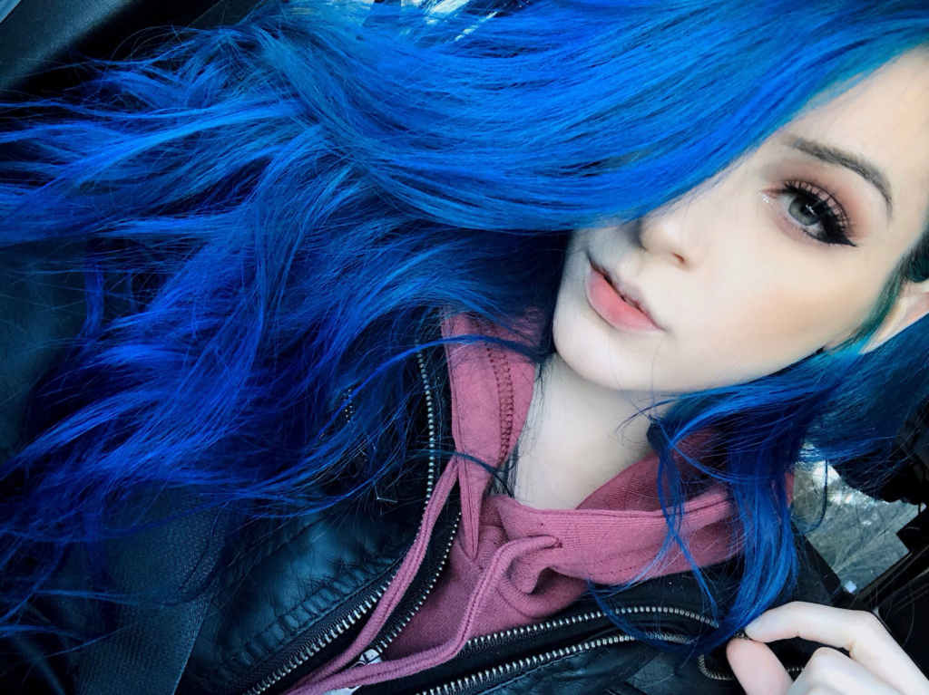 Blue Hair Bimbo Cumslut Camgirl - wide 1