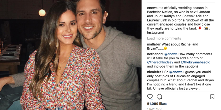 Instagram ‘Bachelor’ Fans Are Accusing E! News Of Racism