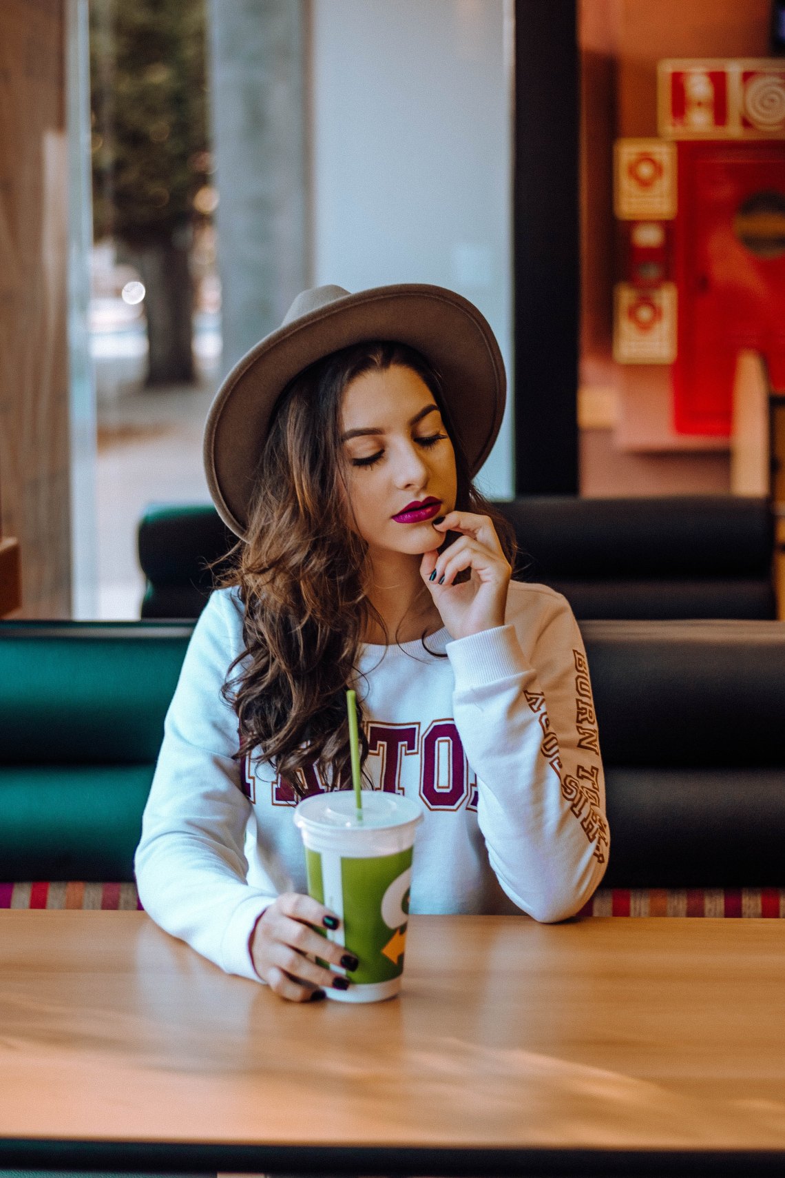 A woman waiting for someone to come back