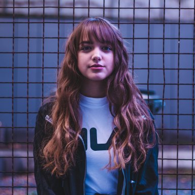 woman with bangs portrait