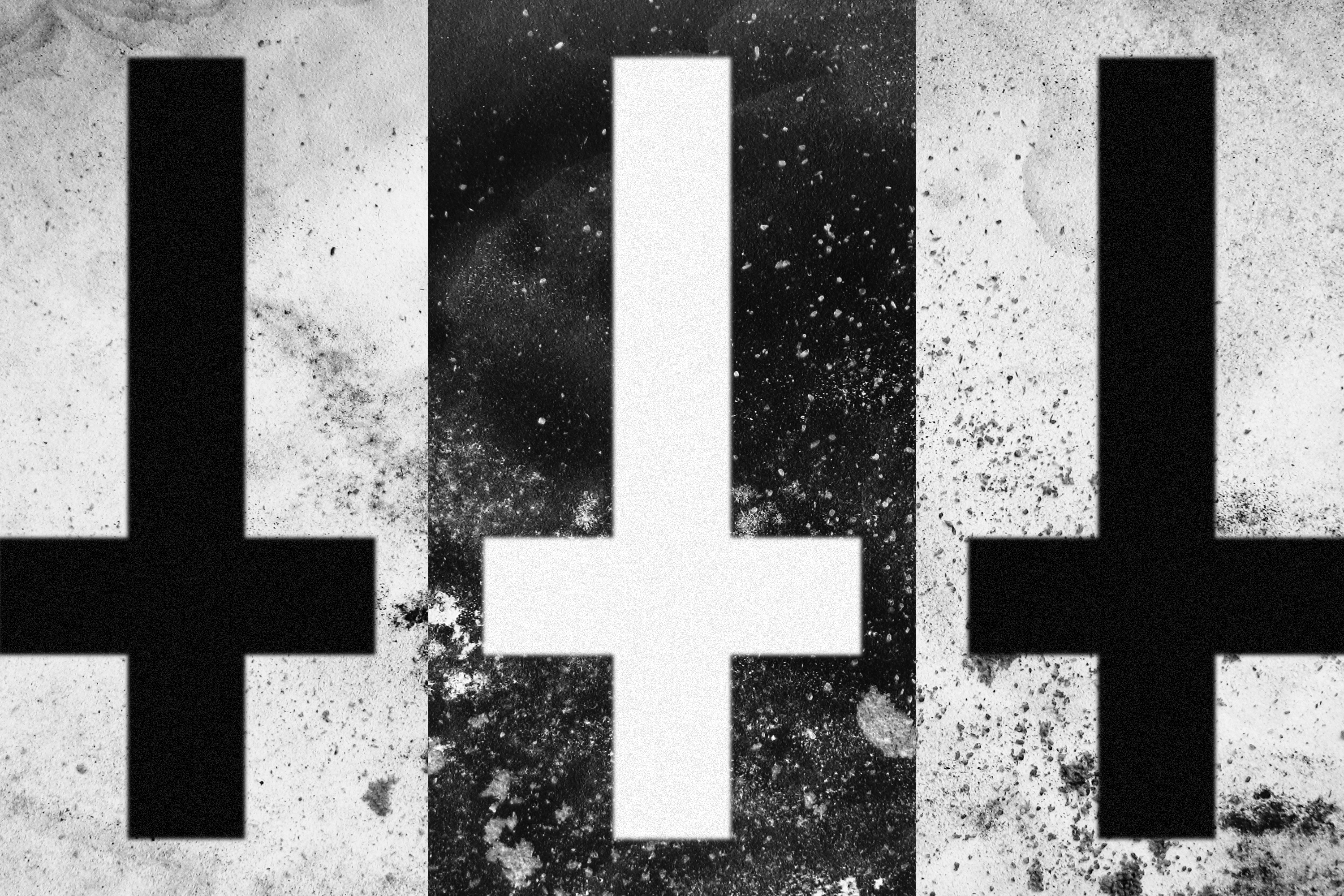 Antichrist Upside Down Cross And Clouds Background by PheksyBloo on  DeviantArt