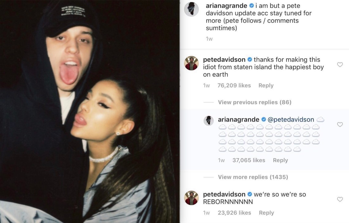 Ariana Grande And Pete Davidson S Instagram Flirting Is Almost Too Much Thought Catalog