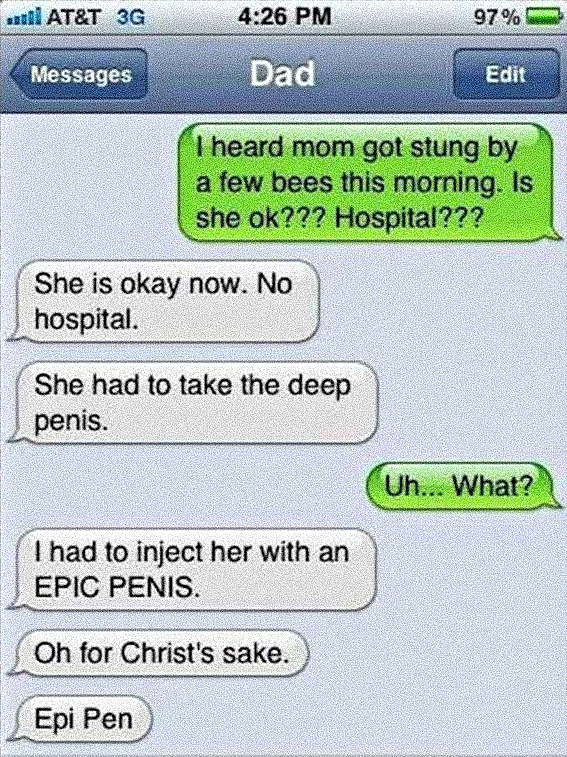 funny texts mom dad