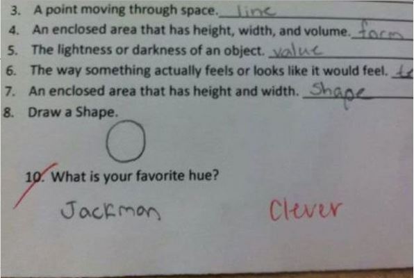 funny exam answers papers