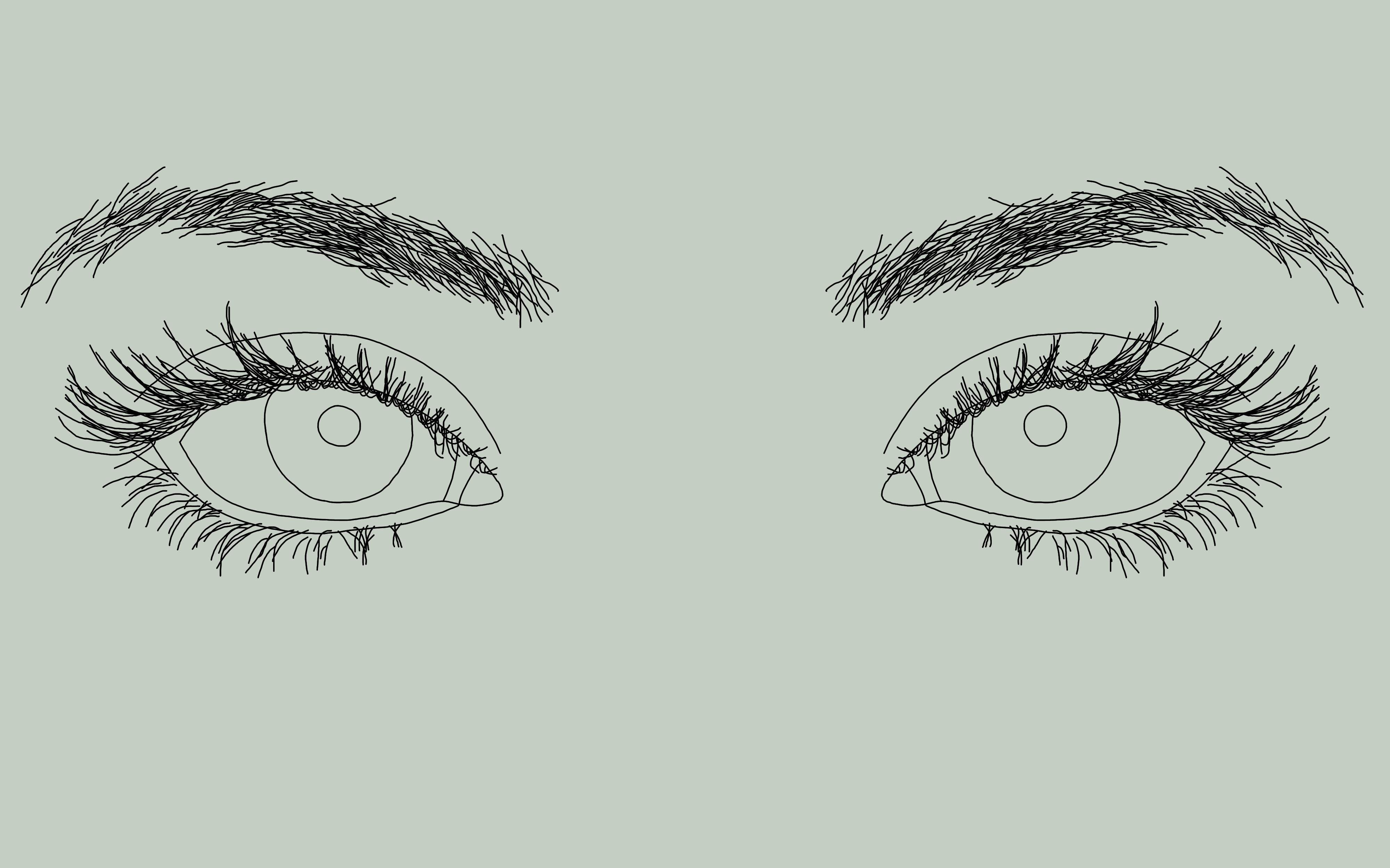 double pupil eyes drawing