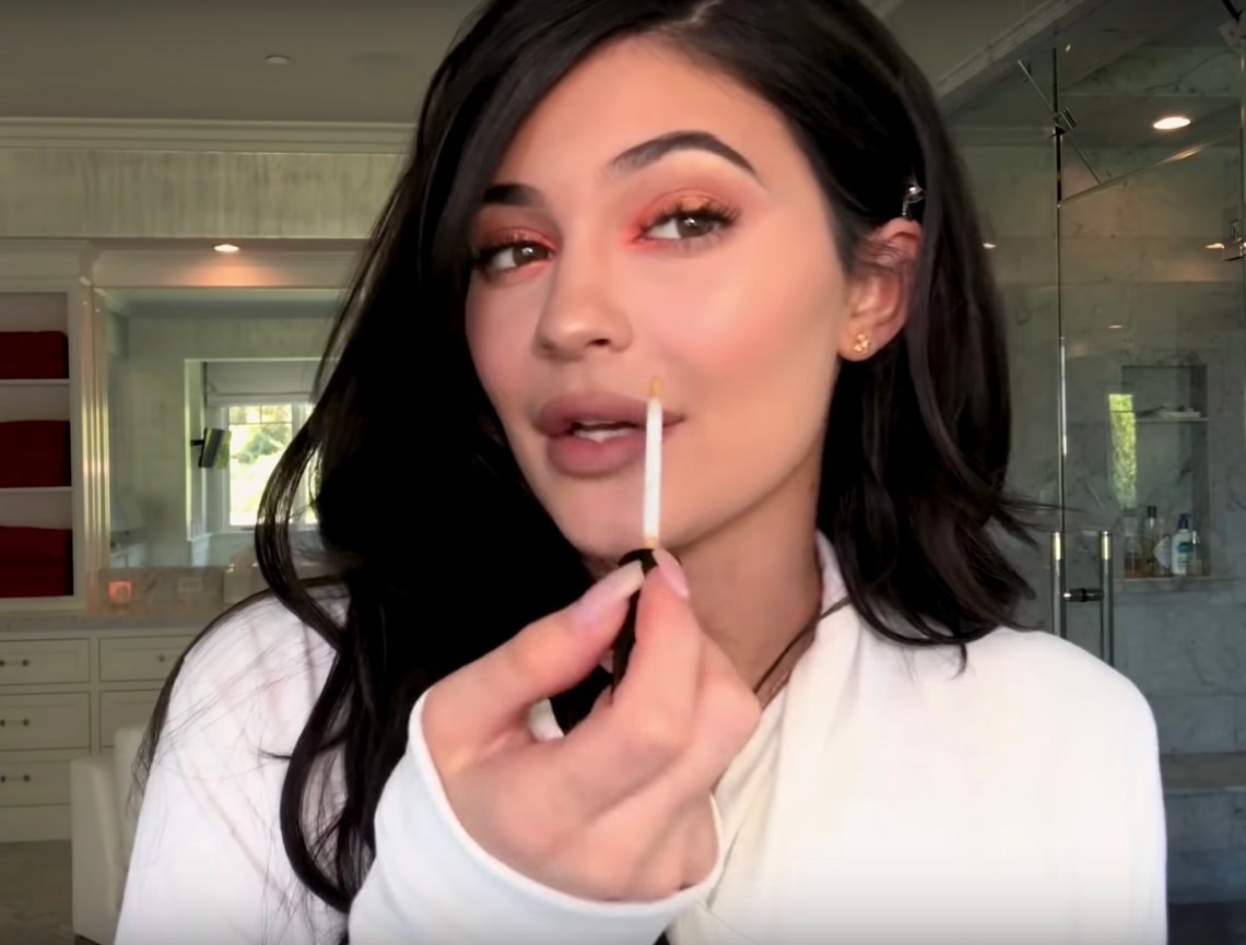 Kylie Jenner doing her makeup for Vogue
