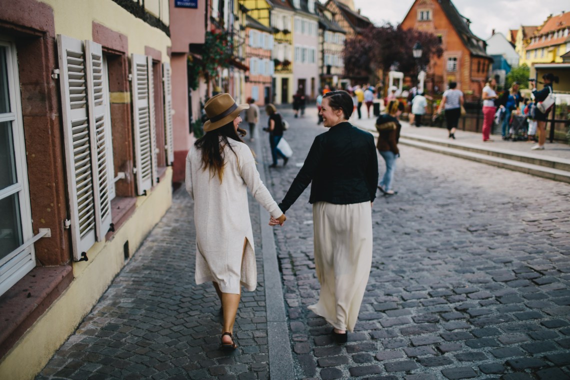 couple holding hands