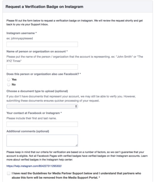 New Verification Guidelines For Facebook And Instagram Accounts