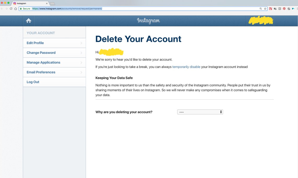 How To Delete Your Instagram Account Thought Catalog