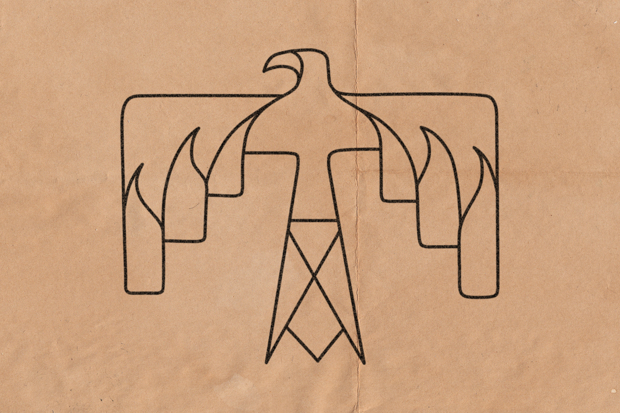 template for a thunderbird native american