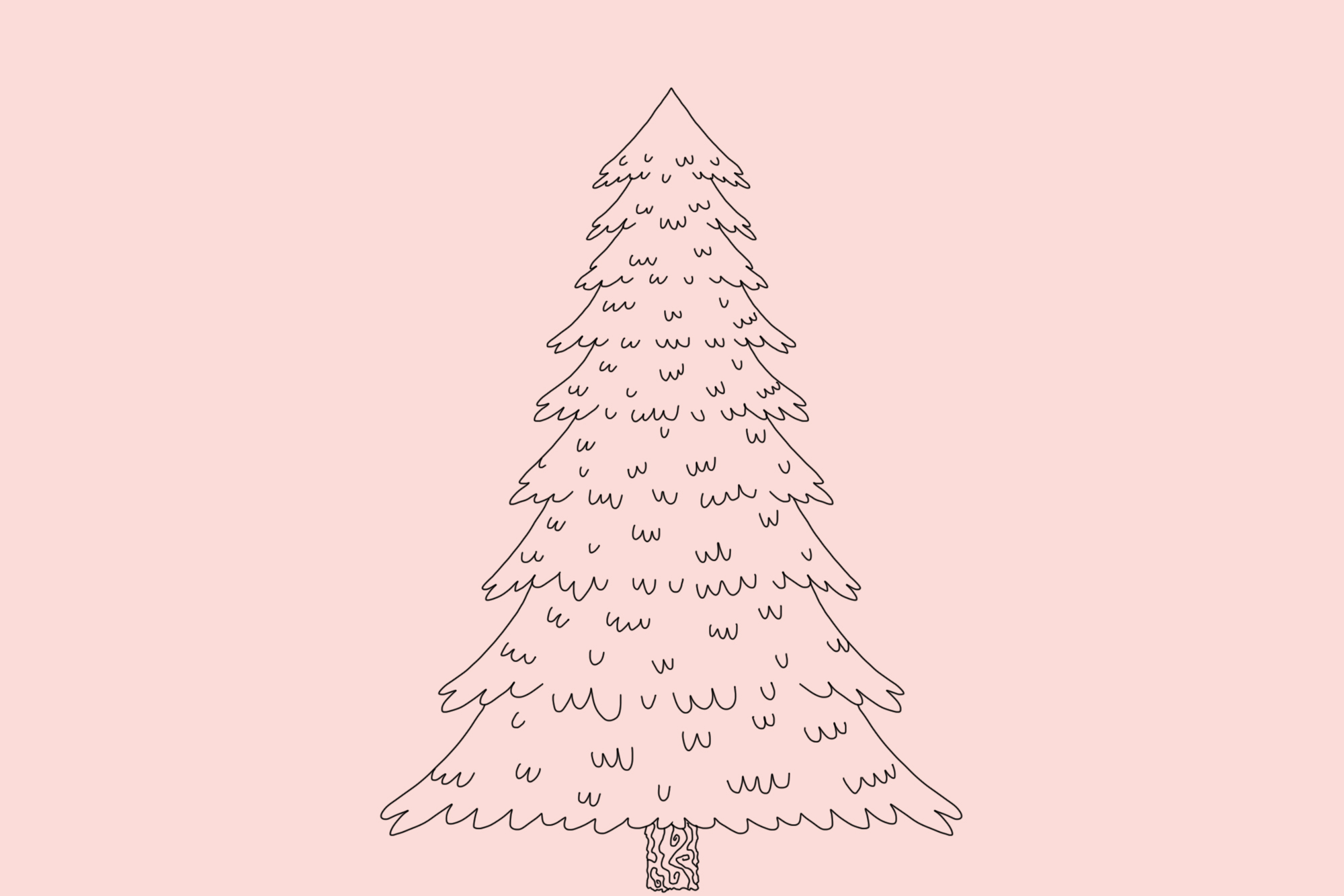 draw a big christmas tree - Clip Art Library