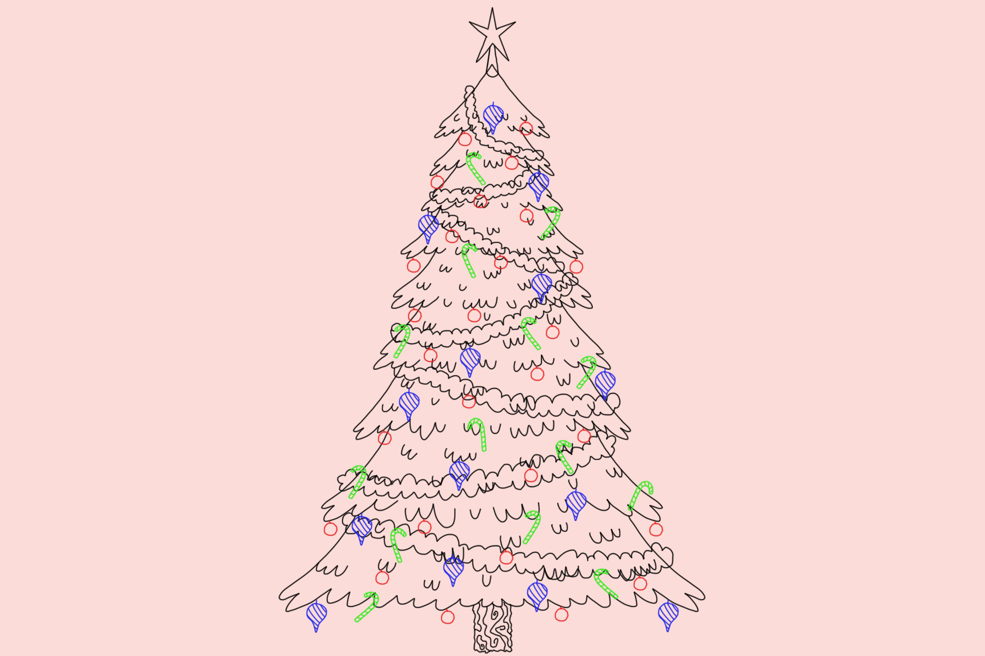 Christmas Tree Illustration, Drawing, Engraving, Ink, Line Art, Vector  Stock Vector - Illustration of ball, holiday: 113485998