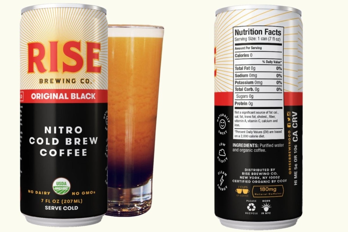 Rise canned cold brew coffee.