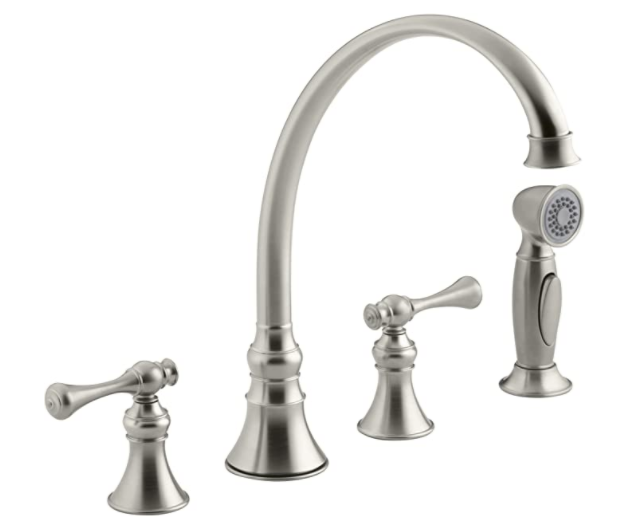 KOHLER K-16109-4A-BN Revival Kitchen Sink Faucet, Vibrant Brushed Nickel