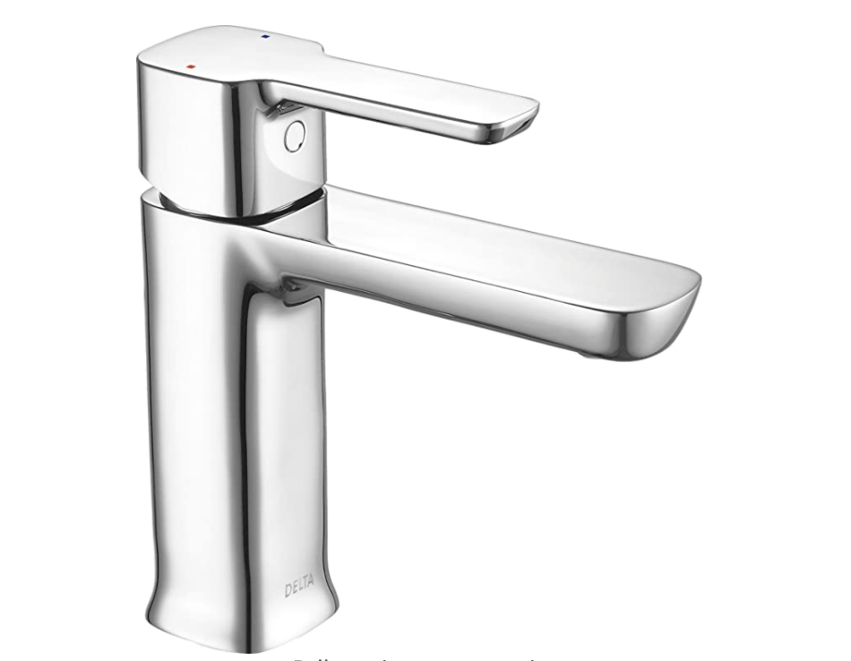 Delta Faucet Modern Single-Handle Bathroom Faucet with Drain Assembly, Chrome 581LF-PP