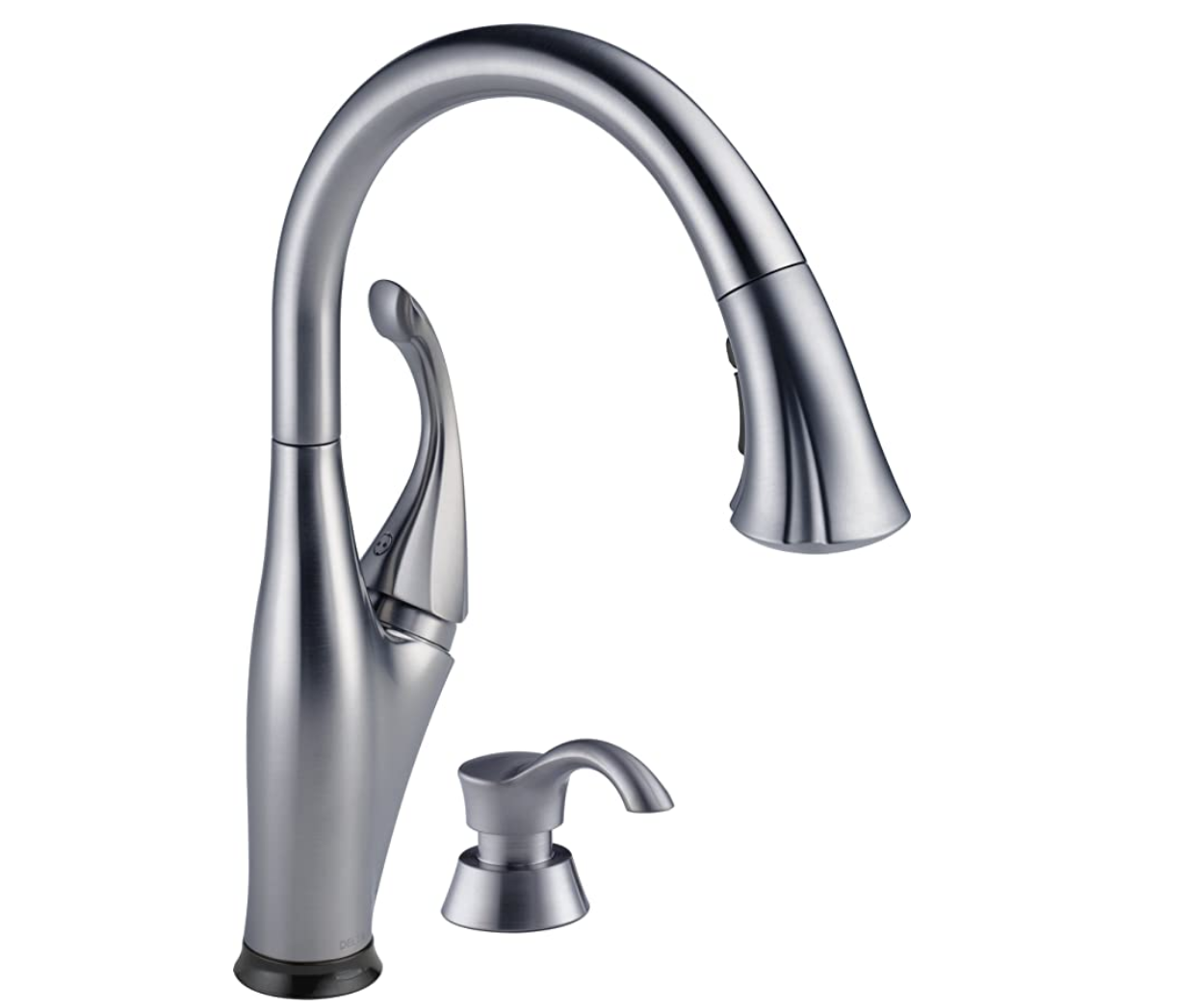 Delta Faucet Addison Single-Handle Touch Kitchen Sink Faucet with Pull Down Sprayer, Soap Dispenser, Touch2O Technology and Magnetic Docking Spray Head, Arctic Stainless 9192T-ARSD-DST