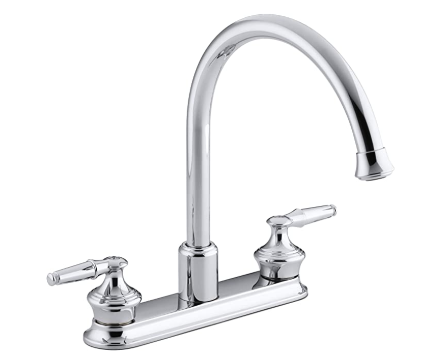 KOHLER K-15888-K-CP Coralais Decorator Kitchen Sink Faucet, Polished Chrome (Handles Not Included)