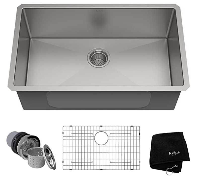 Kraus KHU100-30 Kitchen Sink, 30 Inch, Stainless Steel