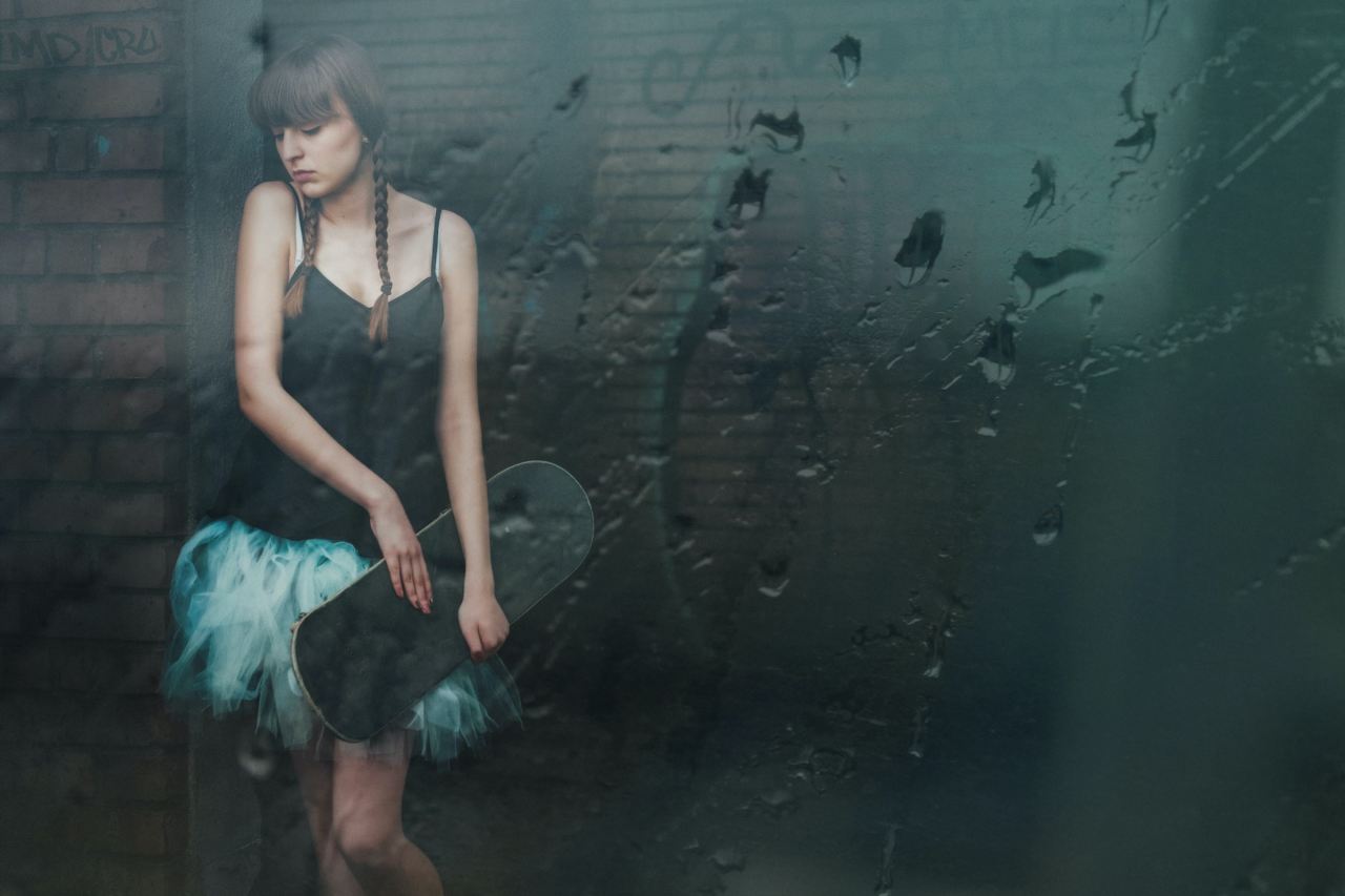 woman standing in front of wall