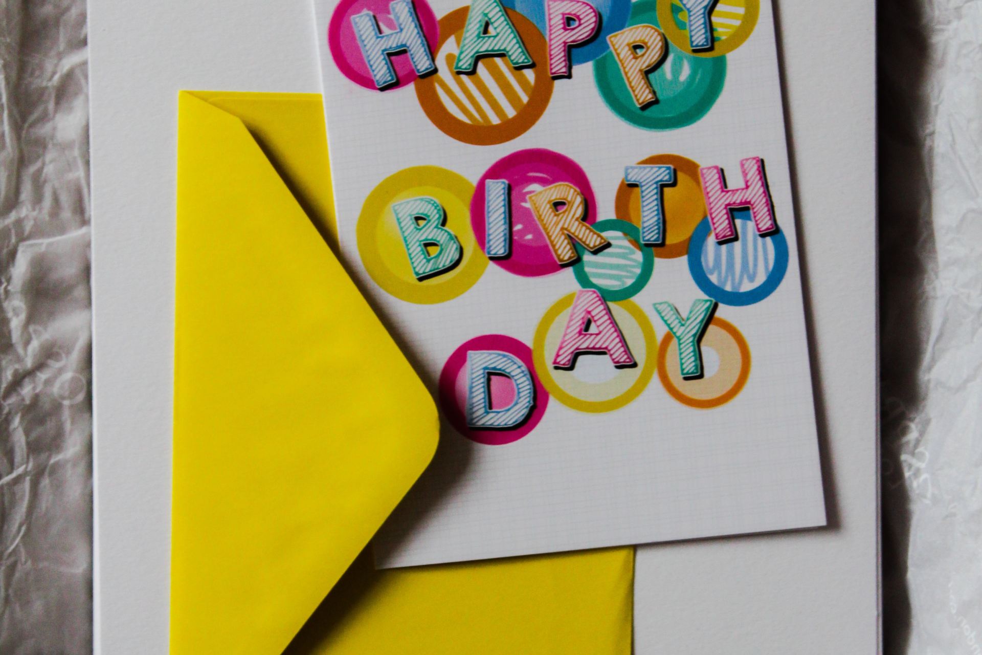 multicolored happy birthday card