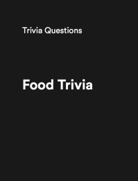 food trivia questions and answers