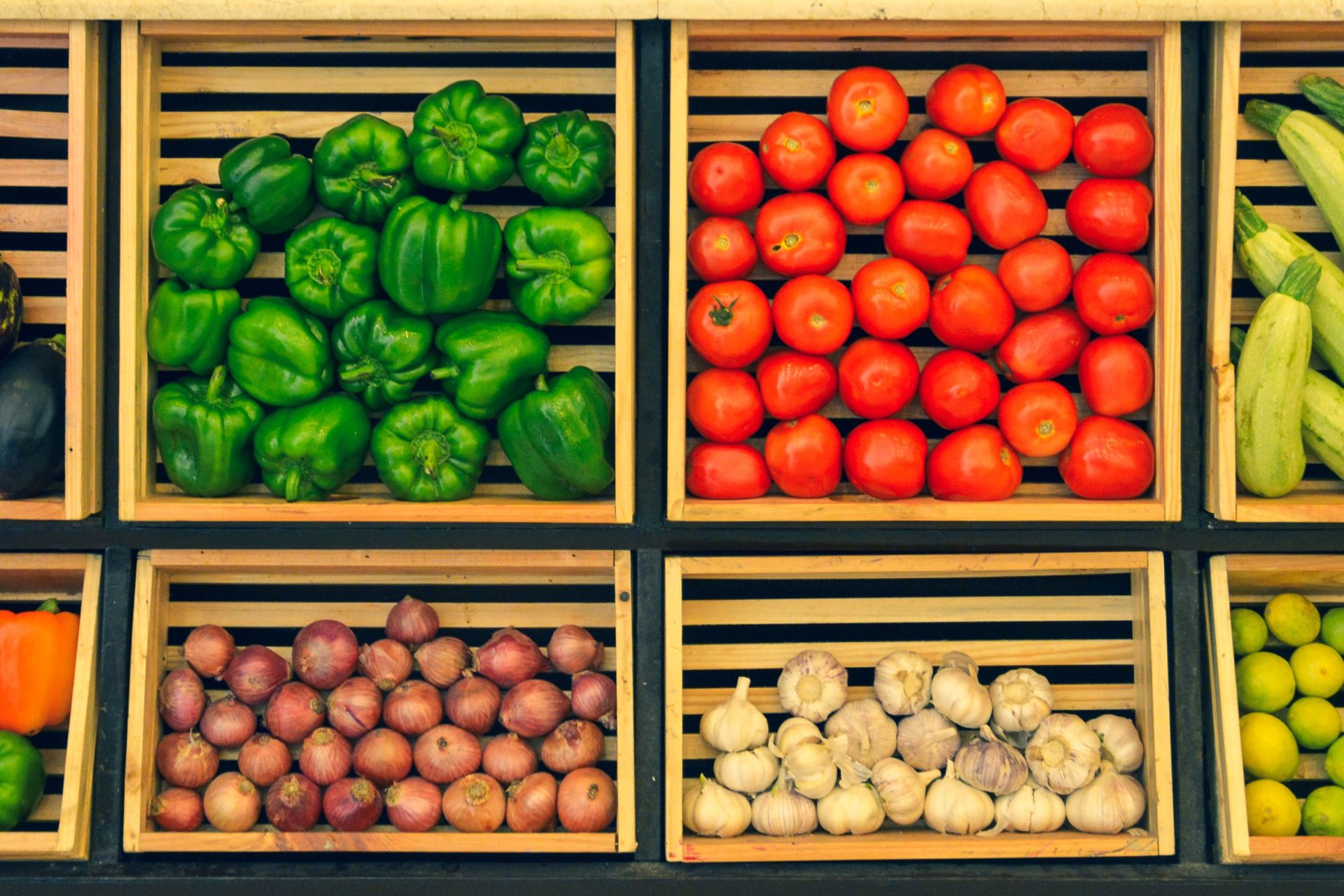 assorted vegetables on brown wooden crate