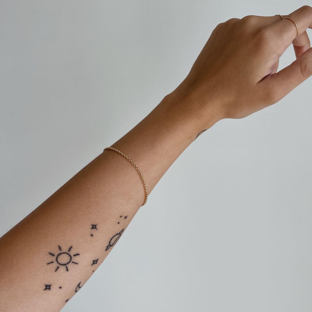 Freckles Tattoo Stickers Mole Waterproof Tattoos Women's Temporary Tatto  Flash Geometric Pattern Planets Stars Fake Tatoo Men - Temporary Tattoos -  AliExpress