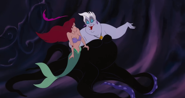 Ariel and Ursula in 'The Little Mermaid'