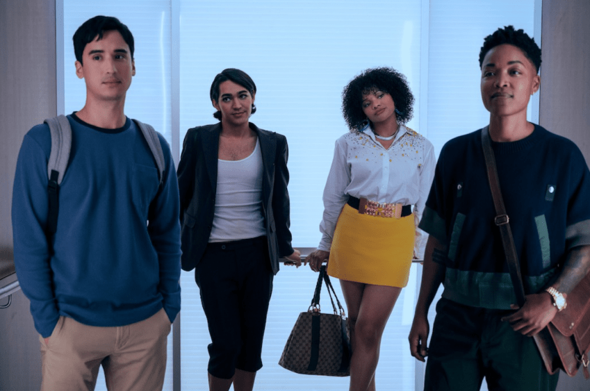 Michael Hsu Rosen as Ben, Miss Benny as Marco, Jade Payton as Venetia, Ayesha Harris as Britt in 'Glamorous'