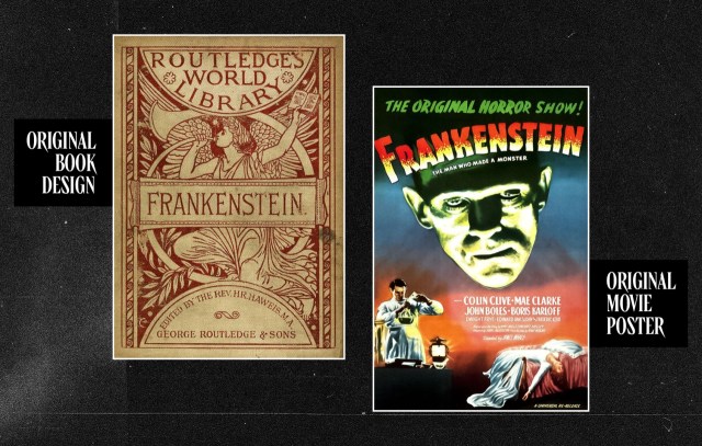 Frankenstein Book:Movie Cover