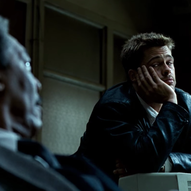 Brad Pitt and Morgan Freeman in 'Se7en'