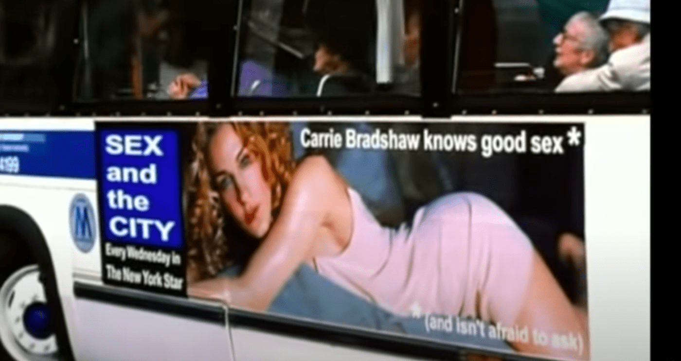 Carrie Bradshaw Bus Advertisement 'Sex and the City'