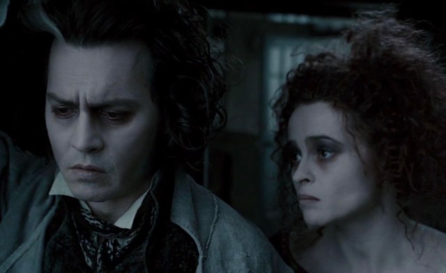 Johnny Depp and Helena Bonham Carter in 'Sweeney Todd'