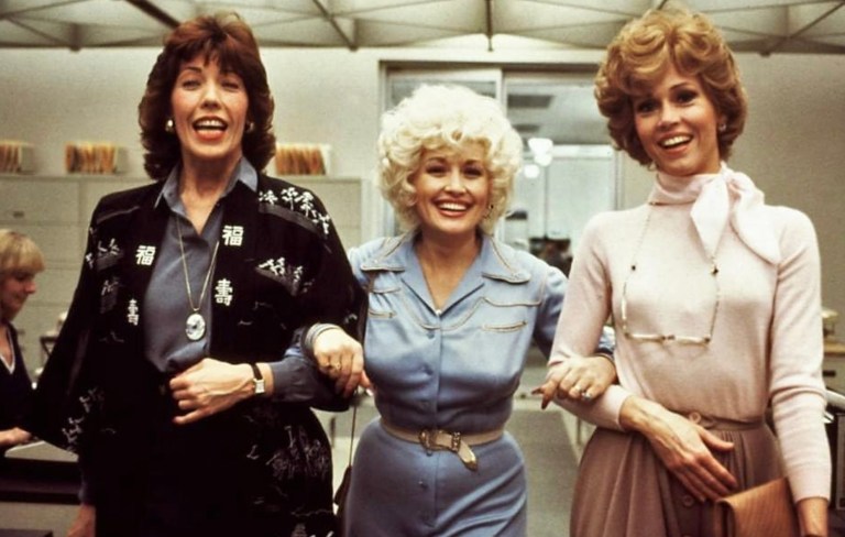 Jane Fonda, Dolly Parton, and Lily Tomlin in 9 to 5 (1980)