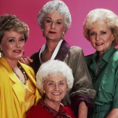 Estelle Getty, Rue McClanahan, Bea Arthur, and Betty White in The Golden Girls (1985)