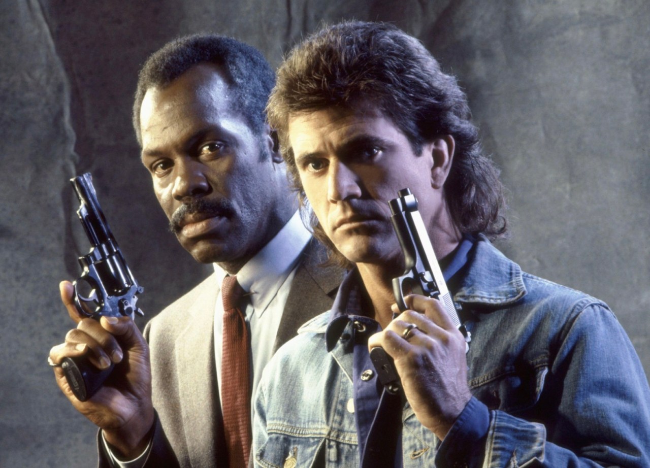 Mel Gibson and Danny Glover in Lethal Weapon (1987)